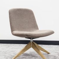 Computer chair home desk chair rotating dining chair lifting adjustment chair simple fixed foot office conference room leather chair